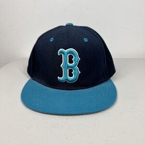 Boston Red‎ Sox Hat Cap Snap Back One Size Blue Teal MLB Baseball Mens